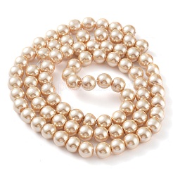 Baking Paint Pearlized Glass Pearl Round Bead Strands&nbsp;HY-Q330-8mm-42