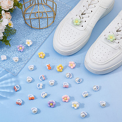 30Pcs Resin & Acrylic Pearl Shoe Buckle Clips&nbsp;HJEW-DC00162