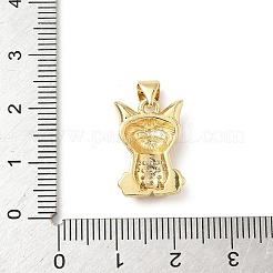 Brass Micro Pave Cubic Zirconia Pendants&nbsp;KK-D426-06G