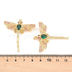 Autumn Theme Brass Micro Pave Cubic Zirconia Pendants&nbsp;ZIRC-L100-005G