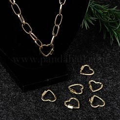 Brass Screw Carabiner Lock Charms&nbsp;KK-T047-04G