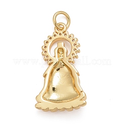 Rack Plating Brass Micro Pave Clear Cubic Zirconia Pendants&nbsp;KK-M229-31G