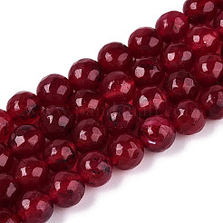 Dyed Natural White Jade Beads Strands&nbsp;X-G-T139-8mm-60-04