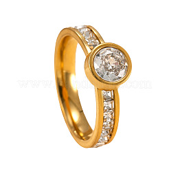 304 Stainless Steel & Rhinestone Finger Rings&nbsp;WG87391-01