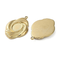 Ion Plating(IP) 304 Stainless Steel Pendant Canbochon Srttings&nbsp;STAS-C090-08B-G