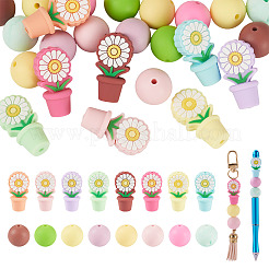 24Pcs 16 Styles Silicone Beads&nbsp;SIL-TA0003-02