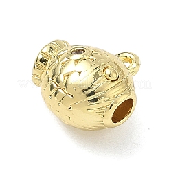 Brass Micro Pave Clear Cubic Zirconia Pendants&nbsp;KK-I476-04G