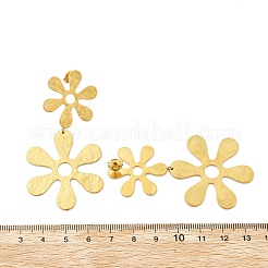 304 Stainless Steel Dangle Stud Earrings for Women&nbsp;EJEW-K268-12D-G