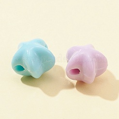 50Pcs 6 Colors Opaque Acrylic Beads&nbsp;MACR-FS0001-58