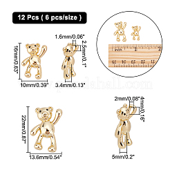 12Pcs 2 Style Brass Micro Pave Black Cubic Zirconia Pendants&nbsp;ZIRC-AR0001-04
