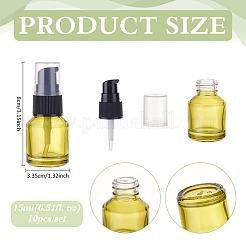 10Pcs Glass & Plastic Travel Emulsion Bottles&nbsp;MRMJ-BC0003-55