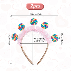 Cloth Lollipop Hair Bands for Women Girl&nbsp;OHAR-WH0021-89B