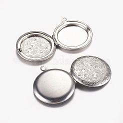 Tarnish Resistant 316 Stainless Steel Locket Pendants&nbsp;STAS-G168-20P