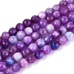 Dyed Natural White Jade Beads Strands&nbsp;G-T139-4mm-60-11
