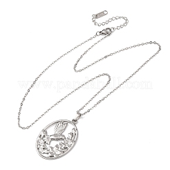 304 Stainless Steel Pendant Cable Chain Necklaces for Men Women&nbsp;NJEW-K308-03C-P