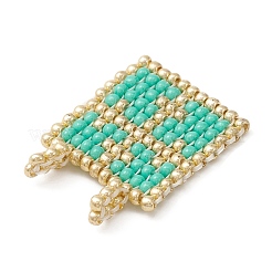 Handmade Loom Pattern Seed Beads&nbsp;PALLOY-MZ00160