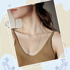 8Pcs 8 Styles Stainless Steel Chain Necklace Sets&nbsp;NJEW-SC0001-61