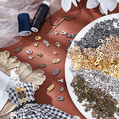 80 Sets 5 Colors Flower Alloy Snap Lock Clasps&nbsp;FIND-NB0004-03
