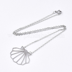 Non-Tarnish 201 Stainless Steel Pendant Necklaces&nbsp;LS-NJEW-T009-JN068-1-40