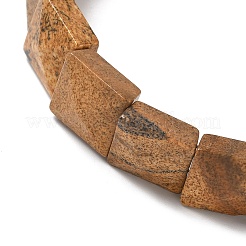 Natural Picture Jasper Beads Stretch Bracelets for Women Men&nbsp;BJEW-C097-06-02
