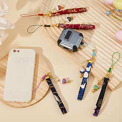 5Pcs Alloy Polyester Mobile Straps&nbsp;HJEW-DC00099