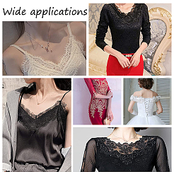 4Pcs 4 Style Milk Silk Embroidered Floral Lace Collar&nbsp;DIY-GF0005-39A