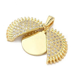 Brass Micro Pave Cubic Zirconia Open and Close Pendants&nbsp;KK-A282-05A-G