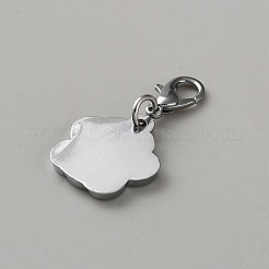 Zinc Alloy Enamel Glitter Powder Pendant Decoration&nbsp;HJEW-WH0001-14P-12