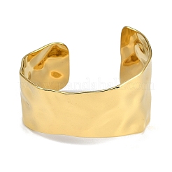 304 Stainless Steel Textured Cuff Bangles for Women&nbsp;BJEW-Z077-02G