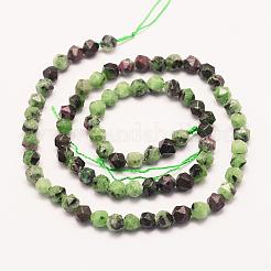 Natural Ruby in Zoisite Beads Strands&nbsp;G-E359-13-10mm