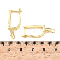 Brass Micro Pave Cubic Zirconia Hoop Earring Findings&nbsp;CU-CBAB5B4-02G