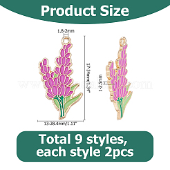 18Pcs 9 Styles Alloy Enamel Pendants&nbsp;FIND-HS0001-95B