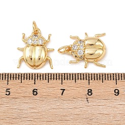 Brass Micro Pave Cubic Zirconia Pendants&nbsp;KK-G544-09G-02