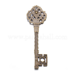 Key Tibetan Style Pendant Rhinestone Settings&nbsp;TIBEB-A101291-AB-LF
