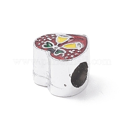 Christmas Theme Alloy Enamel European Beads&nbsp;MPDL-Q213-18P