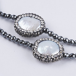 Non-magnetic Synthetic Hematite Beaded Necklaces&nbsp;NJEW-P207-16