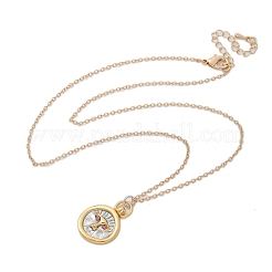 Brass Twelve Constellations Tarot Pendant Necklaces&nbsp;LS-NJEW-Q006-01G-G