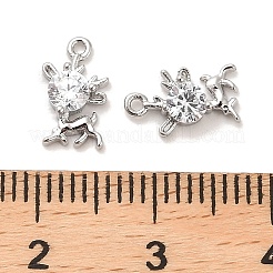 Brass Glass Charms&nbsp;KK-C054-20P