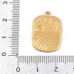 304 Stainless Steel Pendants&nbsp;STAS-H249-09B-G
