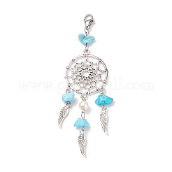 Natural Gemstone Chip Pendant Decoration&nbsp;X1-HJEW-JM00719