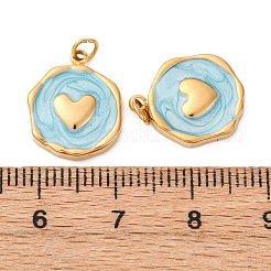 304 Stainless Steel Enamel Pendants&nbsp;STAS-U061-34G-C02