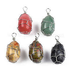 Natural & Synthetic Mixed Gemstone Pendants&nbsp;G-N326-151P