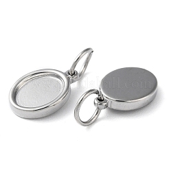 Tarnish Resistant 304 Stainless Steel Pendant Cabochon Settings&nbsp;STAS-Q308-01P