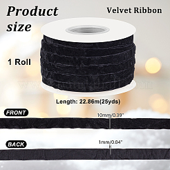 25 Yards Single Face Crushed Velvet Ribbon&nbsp;OCOR-WH0085-32B