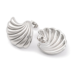 Non-Tarnish Shell Shapes 304 Stainless Steel Earring for Women&nbsp;EJEW-H013-07P