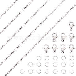 DIY Tarnish Resistant 304 Stainless Steel Cable Chains Jewelry Kits&nbsp;DIY-PJ0001-41A