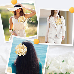 Multi Petal Flower Cloth Brooches&nbsp;JEWB-CN0001-14C