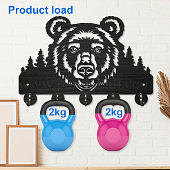 Wood & Iron Wall Mounted Hangers&nbsp;HJEW-WH0055-097
