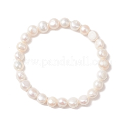 Natural Cultured Freshwater Pearl Beads Stretch Bracelets&nbsp;BJEW-JB13472