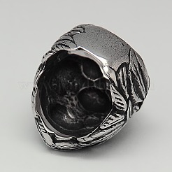 Unique Retro Halloween Jewelry Skull Rings for Men&nbsp;RJEW-F006-187